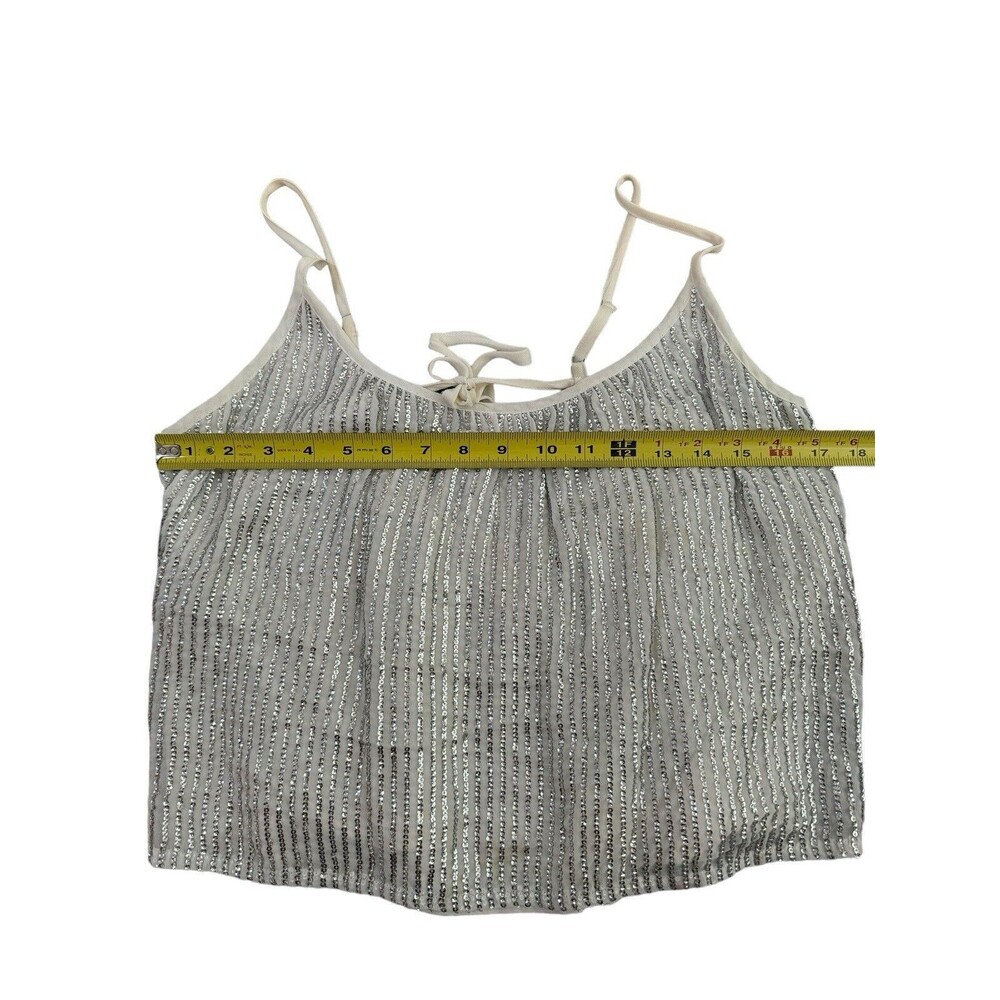 AMUSE‎ Society Sequin Sparkle Strappy Sleeveless Blouse Party Size Small - Picture 5 of 6